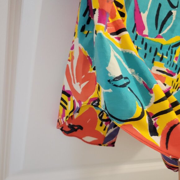 Vintage Retro-Print Vibrant Colourful Jaeger Set - Resortwear - Skirt and Blouse - Picture 5 of 16